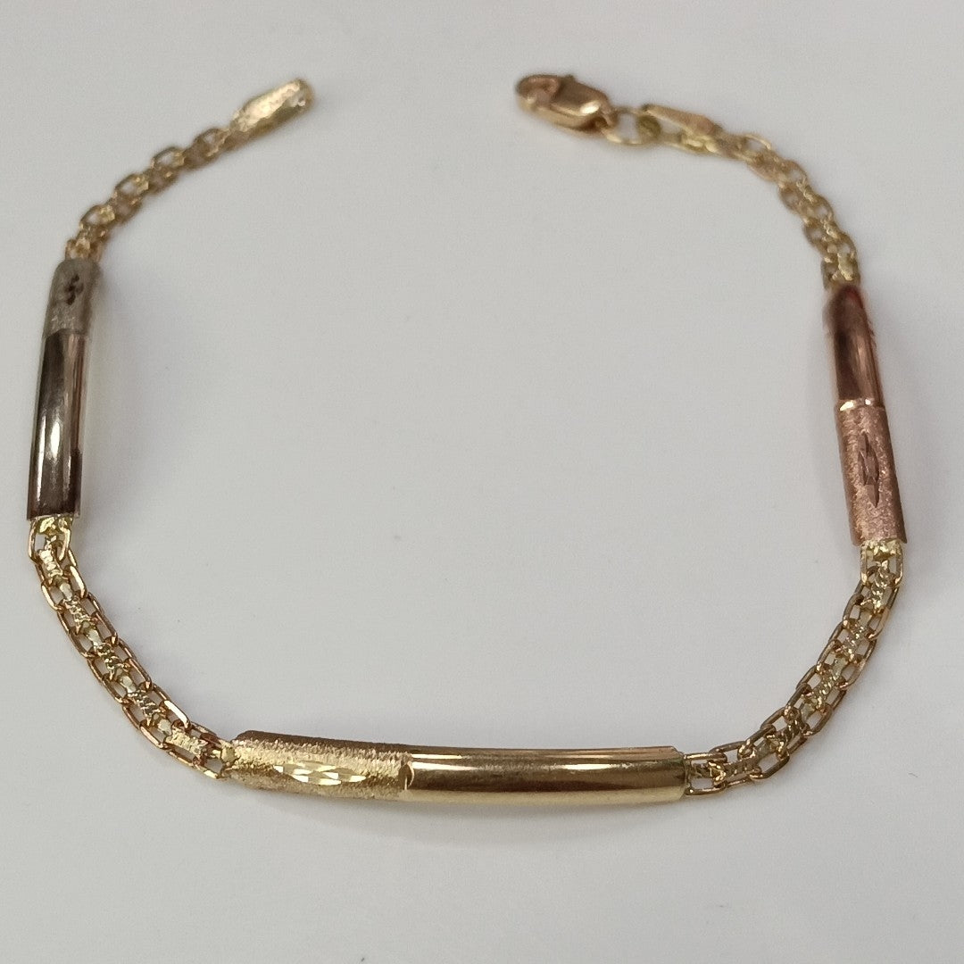 PULSERA ORO COMBINADO 10 K 2,60 GRMS (SEMINUEVO)