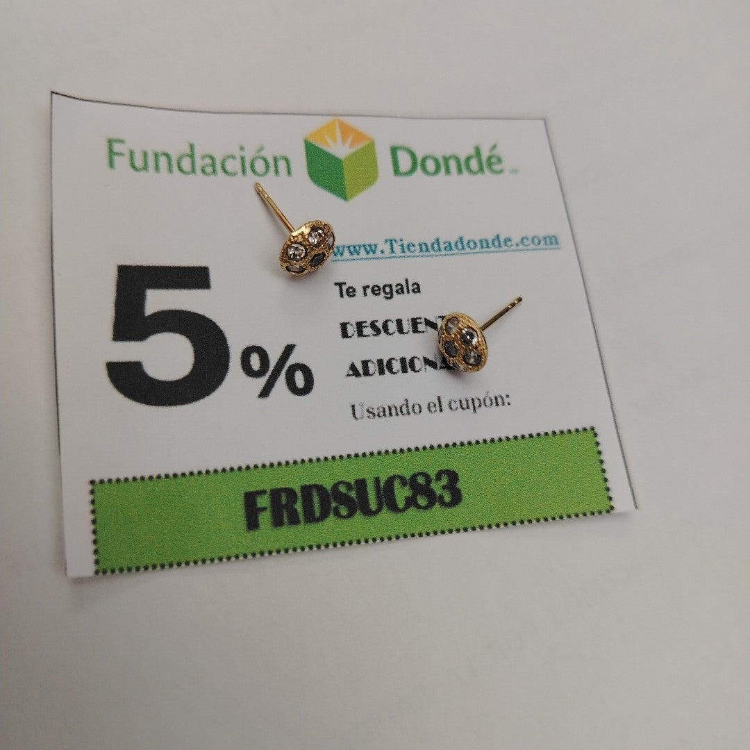 BROQUELES PAR ORO 14 K 1,30 GRMS (SEMINUEVO)