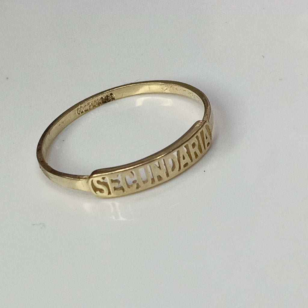 ANILLO DE GRADUACIÓN ORO 10 K 1,00 GRMS (SEMINUEVO)