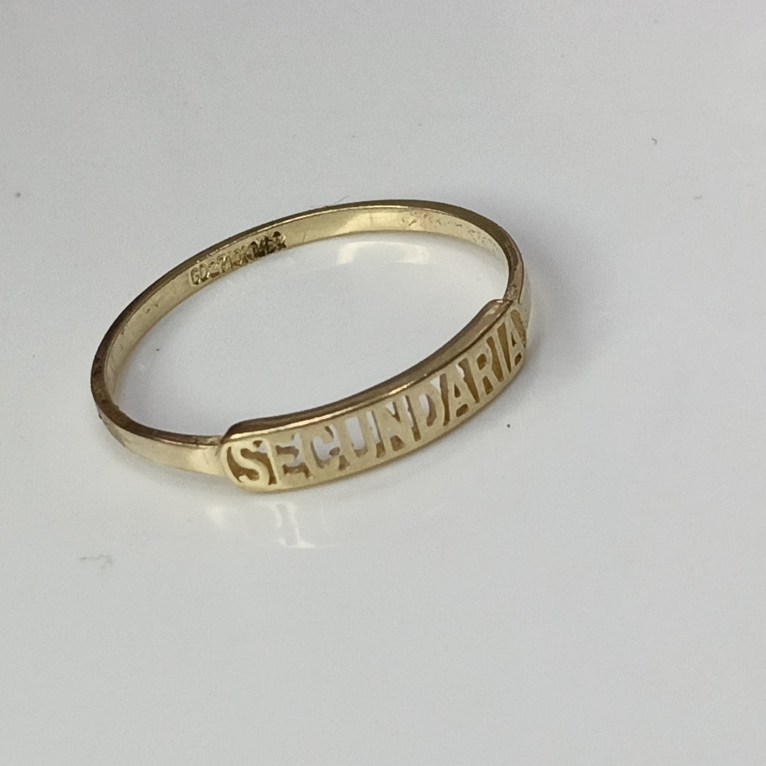 ANILLO DE GRADUACIÓN ORO 10 K 1,00 GRMS (SEMINUEVO)