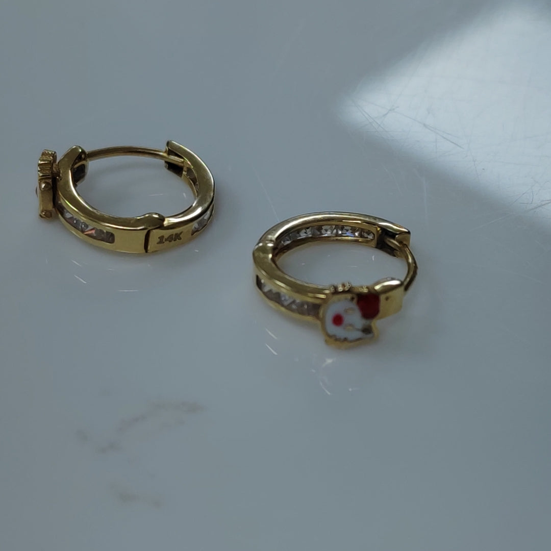 ARETES PAR ORO 14 K 1,60 GRMS (SEMINUEVO)