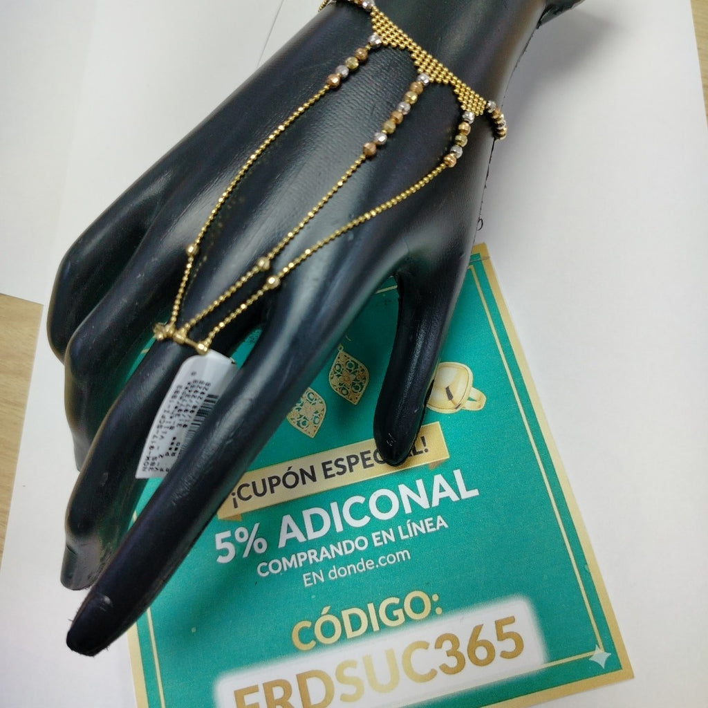 PULSERA ORO, ORO COMBINADO 14 K 6.3 GRMS (SEMINUEVO)