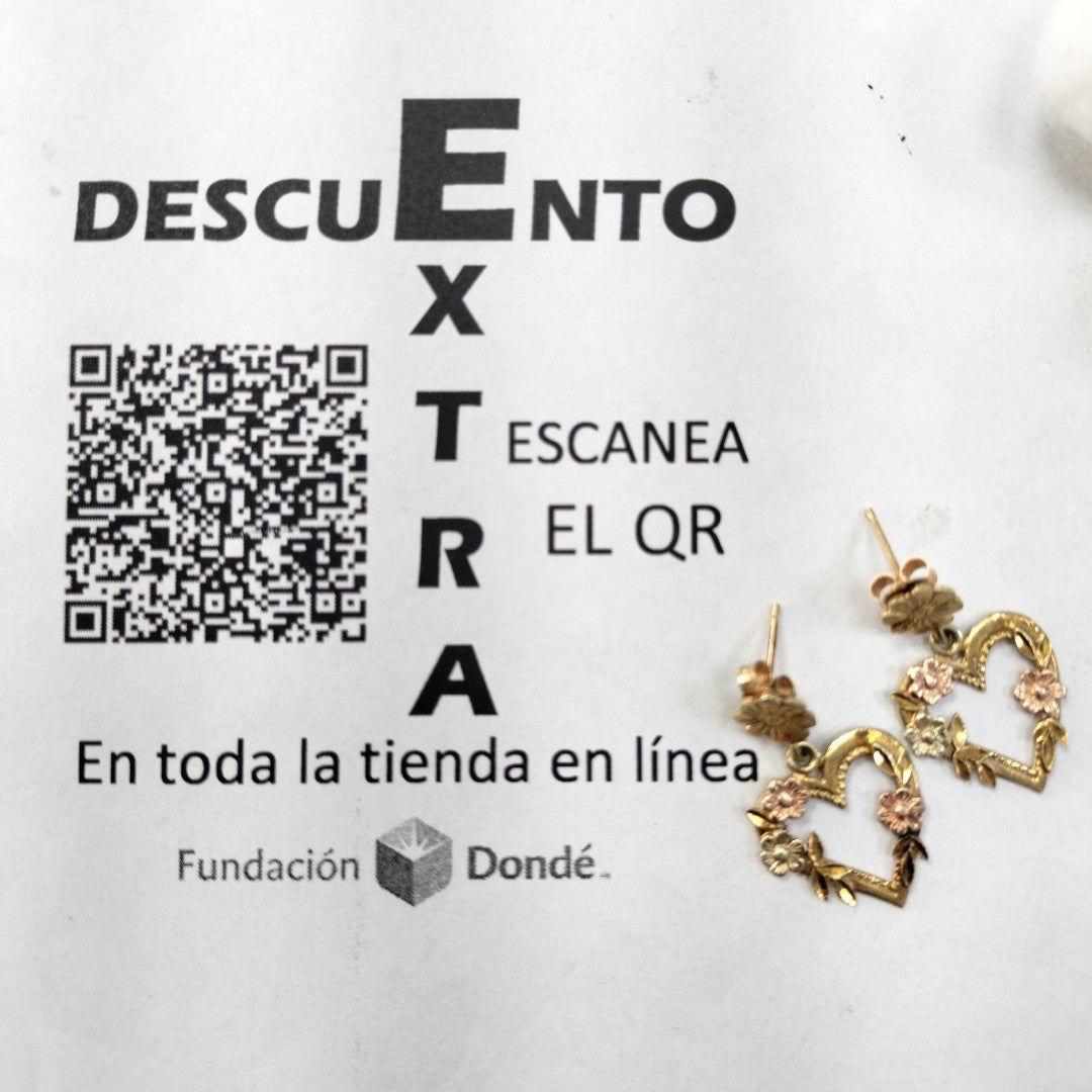 ARETES PAR ORO 14 K 3 GRMS (SEMINUEVO)