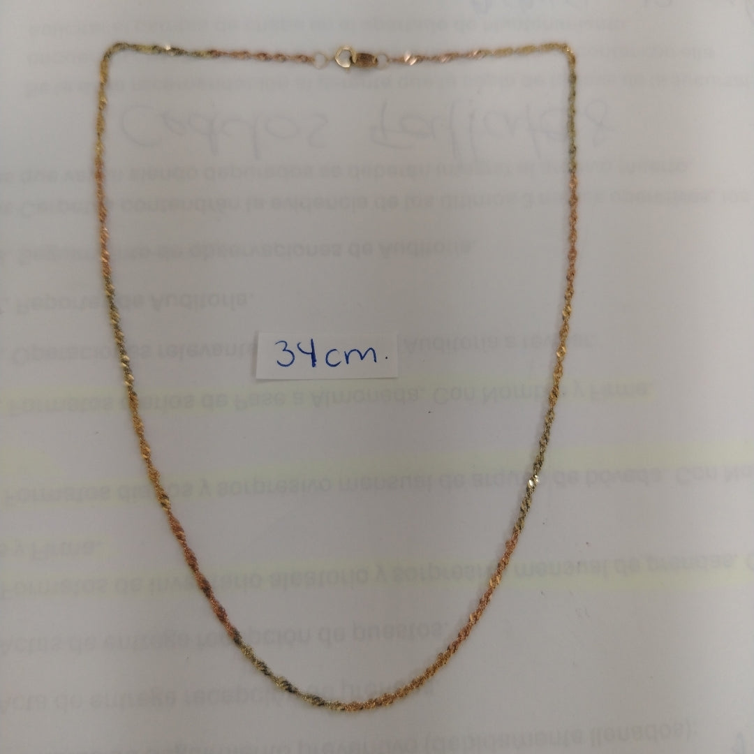 CADENA ORO COMBINADO 10 K 1.2 GRMS (SEMINUEVO)