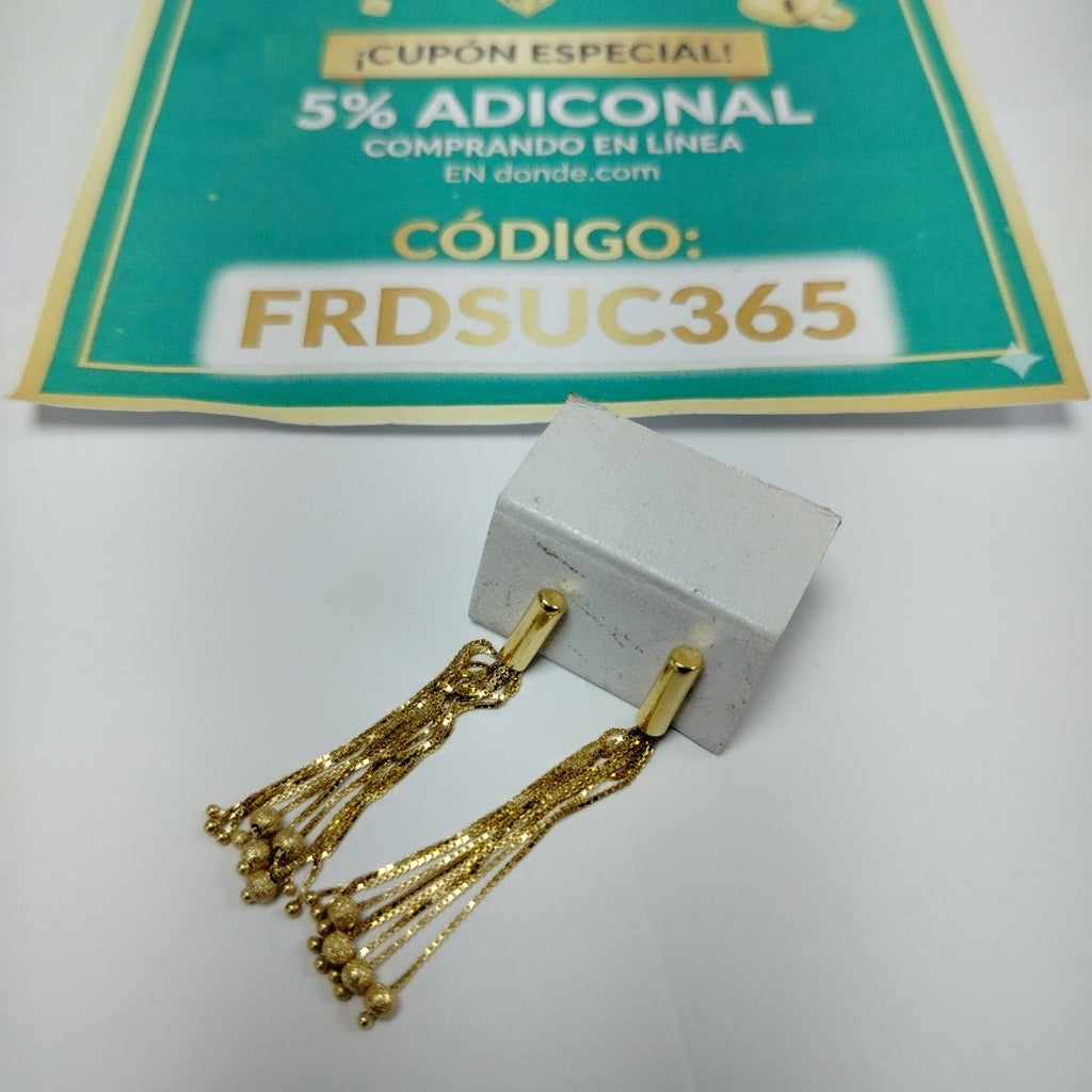 BROQUELES PAR ORO 14 K 4.9 GRMS (SEMINUEVO)