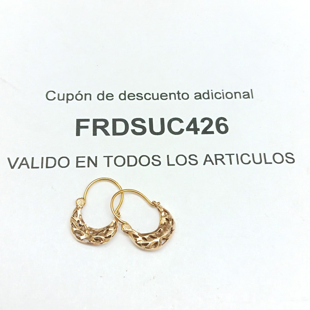 ARETES PAR ORO 10 K 1.2 GRMS (SEMINUEVO)