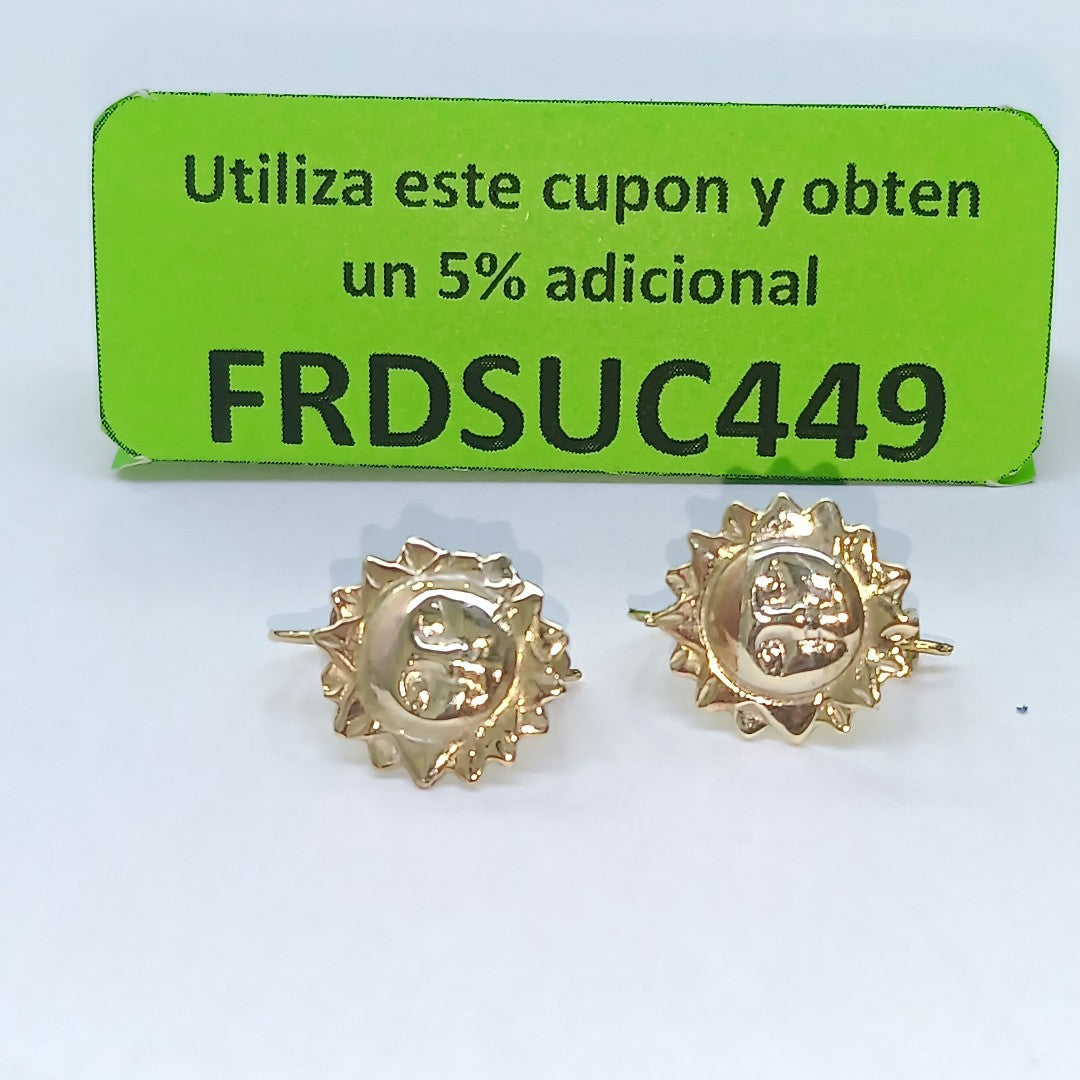 ARETES PAR ORO 14 K 1,30 GRMS (SEMINUEVO)