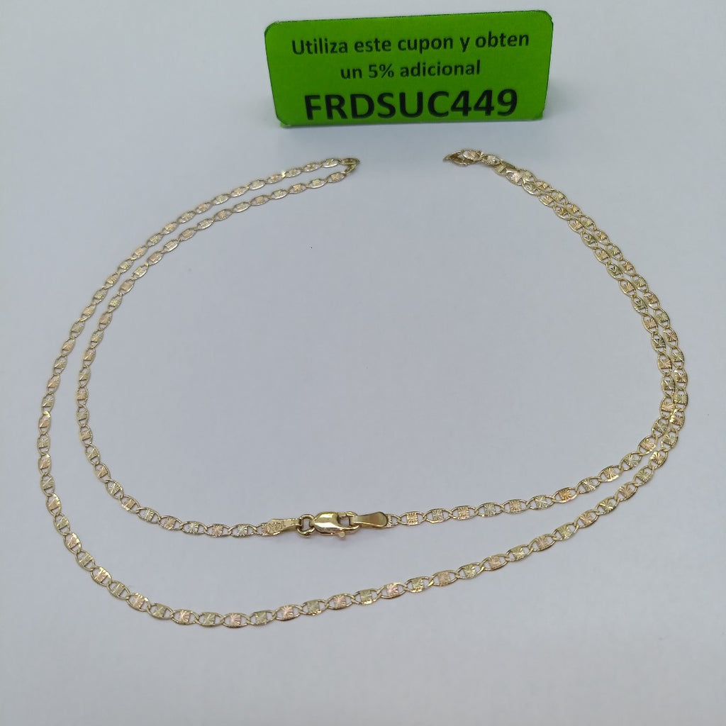 CADENA ORO, ORO COMBINADO 14 K 3.8 GRMS (SEMINUEVO)