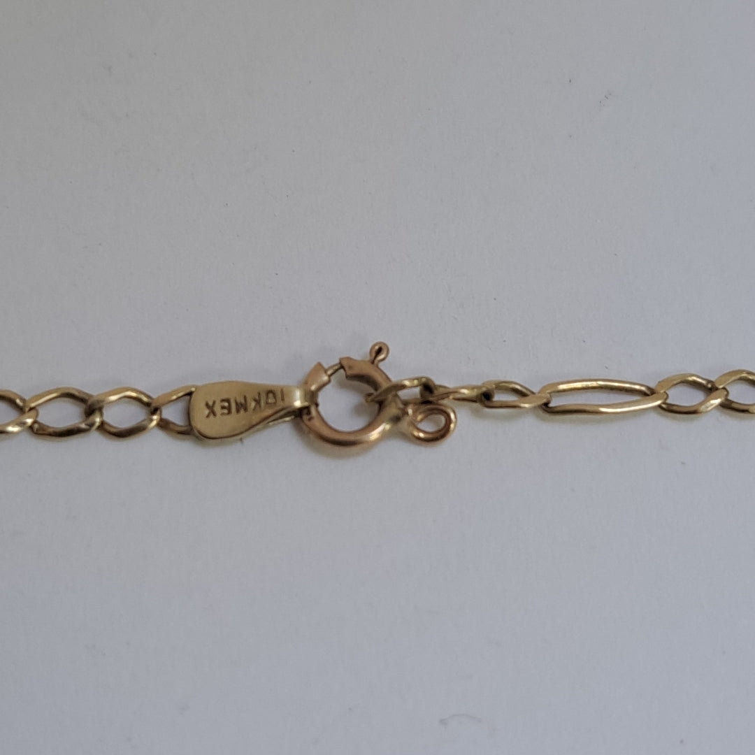 CADENA, MEDALLA RELIGIOSA ORO 10 K 3.2 GRMS (SEMINUEVO)