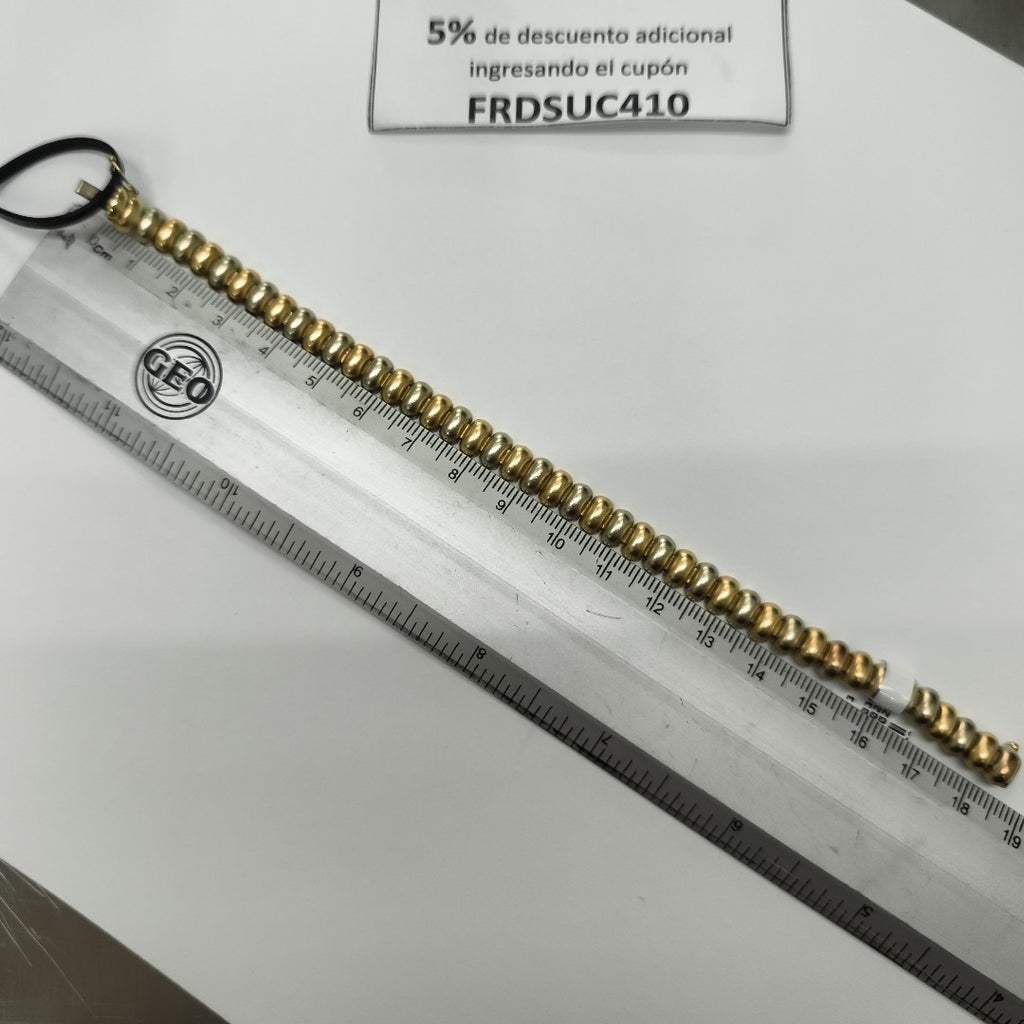 PULSERA ORO COMBINADO 14 K 15,30 GRMS (SEMINUEVO)