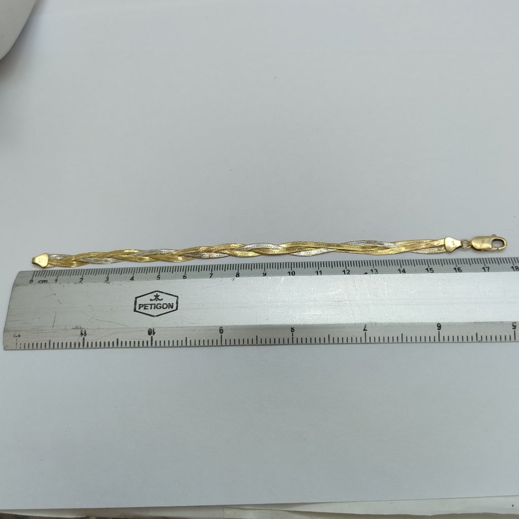 PULSERA ORO COMBINADO 10 K 5.5 GRMS (SEMINUEVO)
