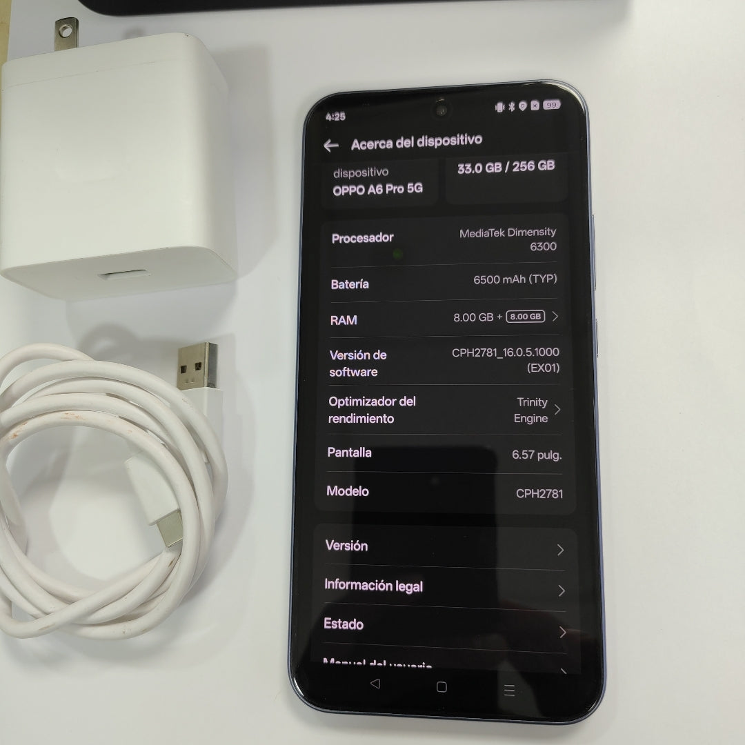 CELULAR OPPO A6 PRO CPH2781 (2025) 256 GB 8 GB RAM (SEMINUEVO)