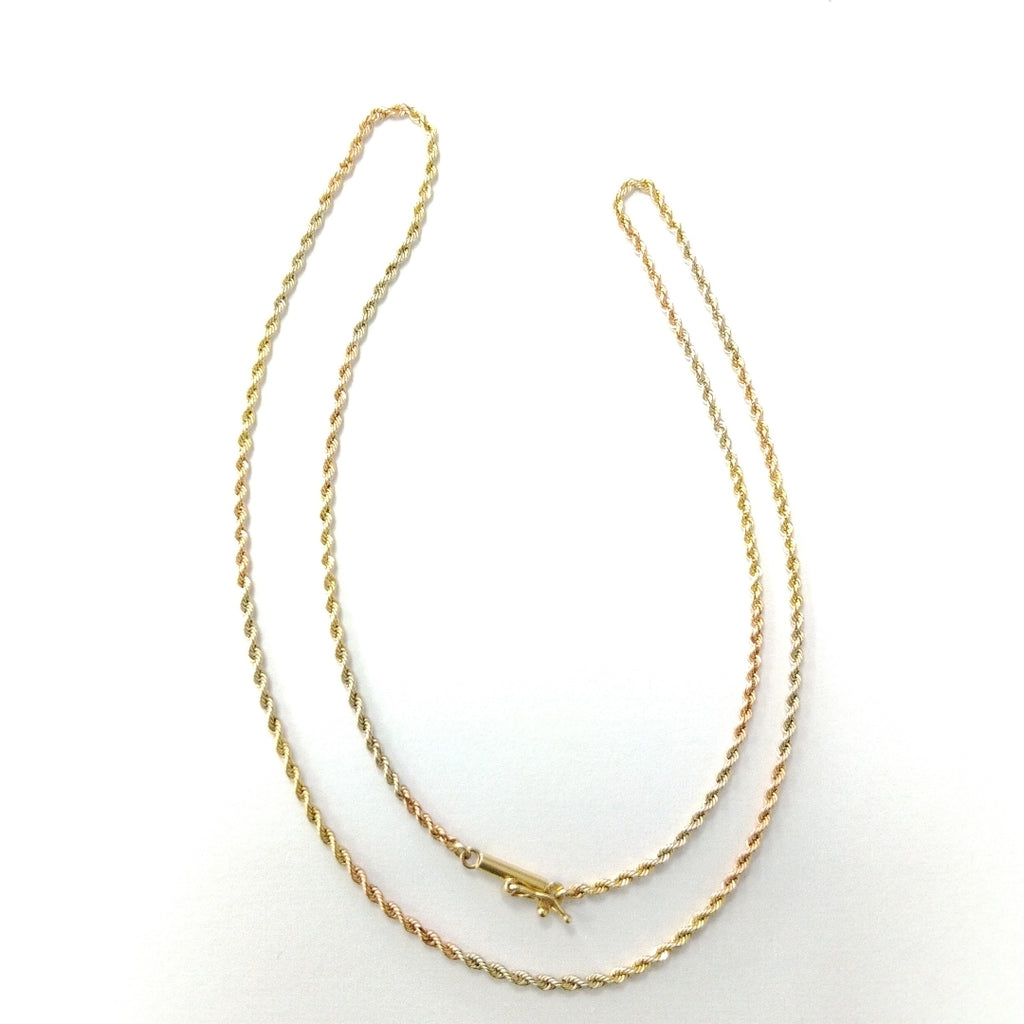CADENA ORO, ORO COMBINADO 14 K 4.3 GRMS (SEMINUEVO)