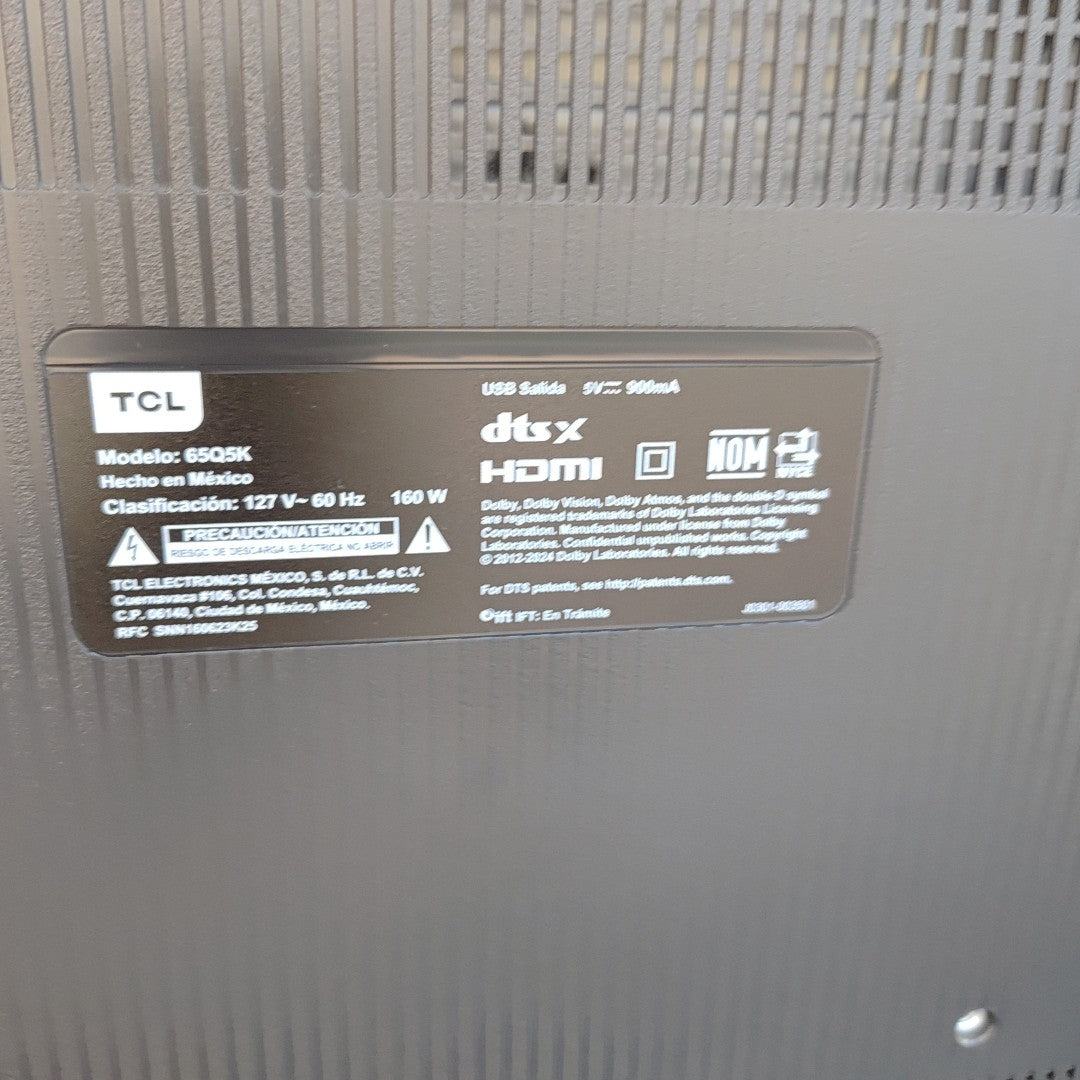 PANTALLA TCL 65Q5K (2025) 65" QLED 4K (SEMINUEVO)