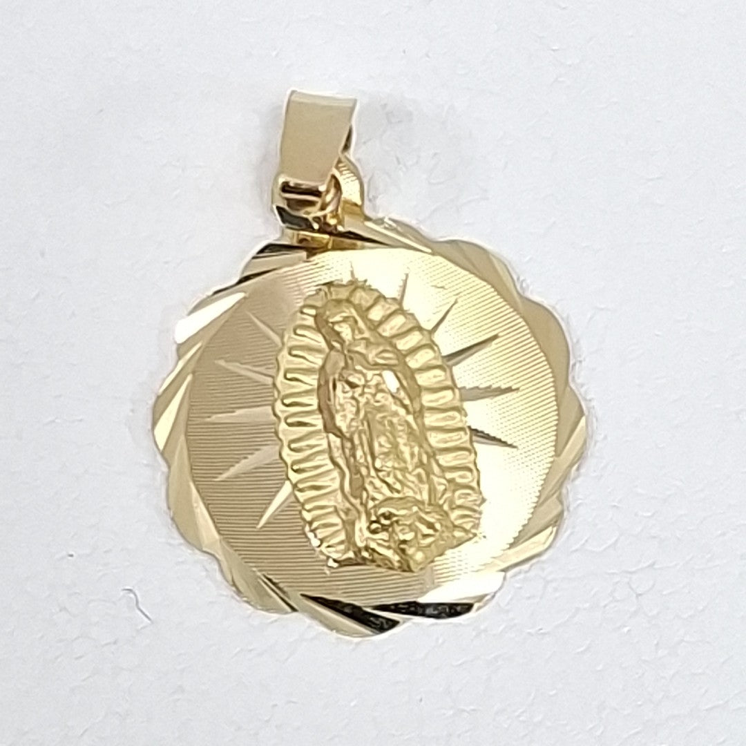 DIJE MEDALLA RELIGIOSA 14K 0.8 GR (NUEVO)