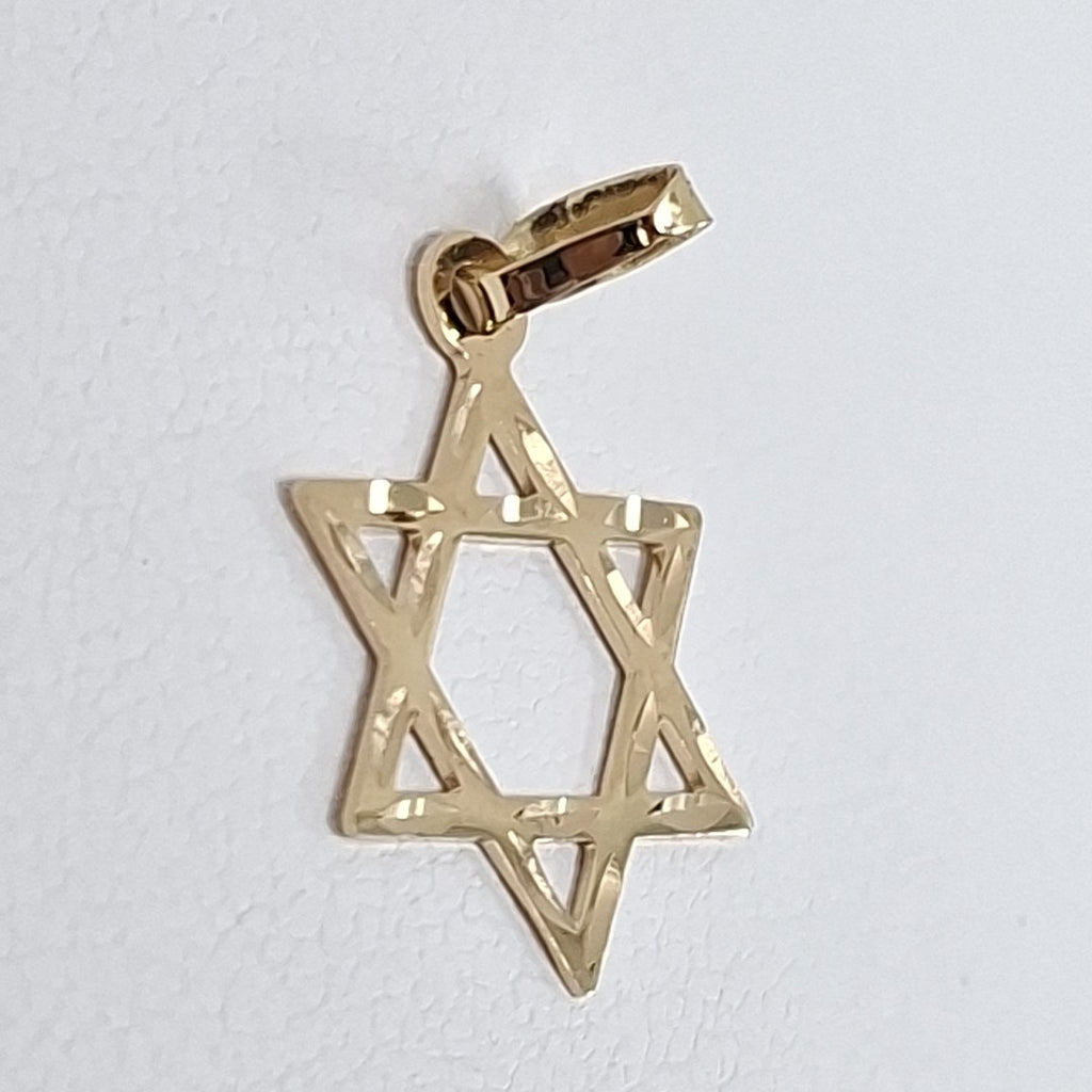 DIJE TEJIDO ESTRELLA DE DAVID 14K 0.5 GR (NUEVO)