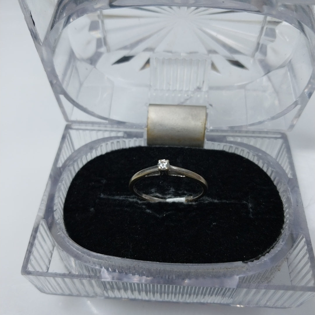ANILLO ORO BLANCO 14 K 1.4 GRMS (SEMINUEVO)