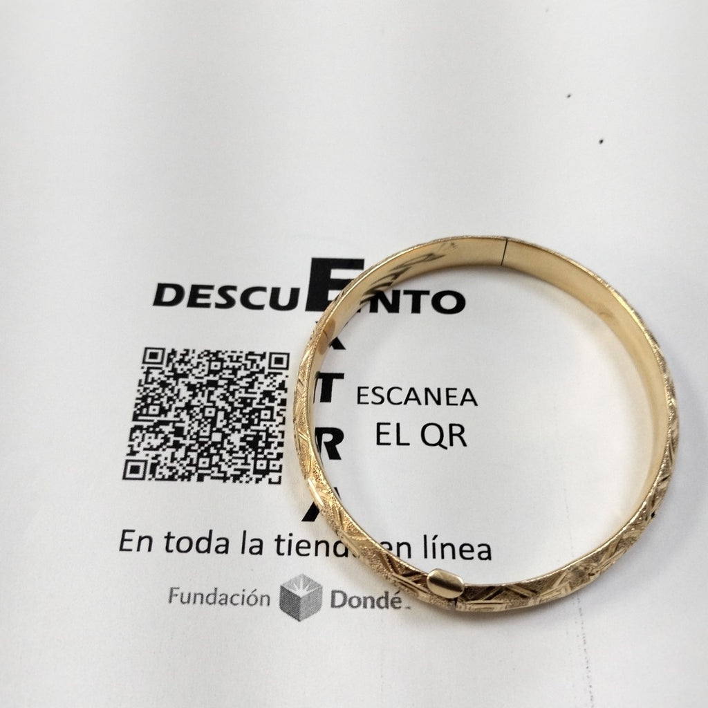 PULSERA RIGIDA ORO 14 K 11.4 GRMS (SEMINUEVO)
