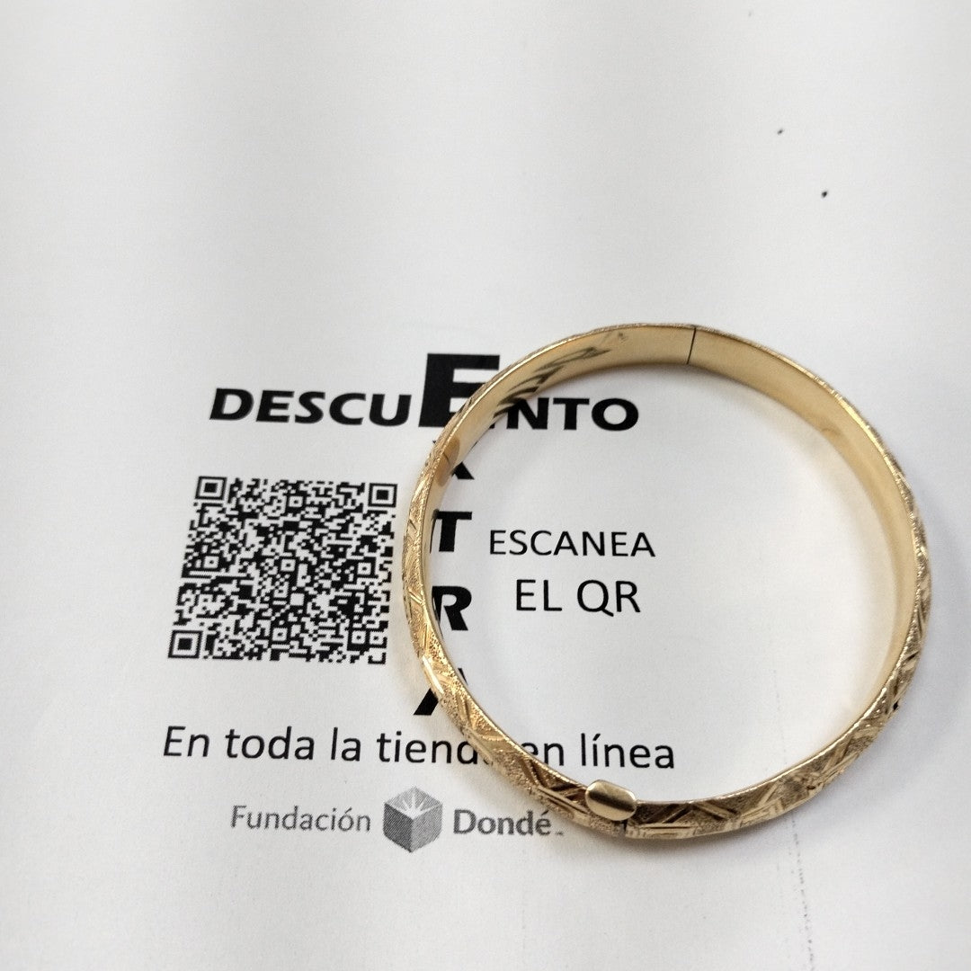 PULSERA RIGIDA ORO 14 K 11.4 GRMS (SEMINUEVO)