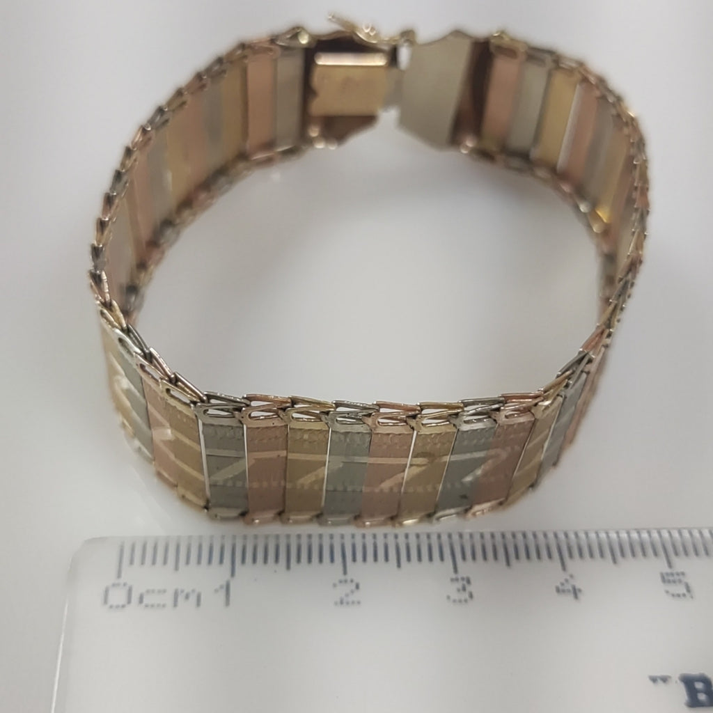 PULSERA ORO COMBINADO 14 K 16.5 GRMS (SEMINUEVO)