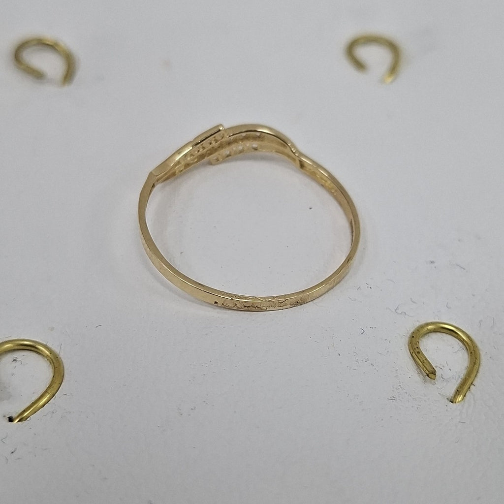 ANILLOS C CIRCONIAS 14K TALLA 9 0.8 GR (NUEVO)