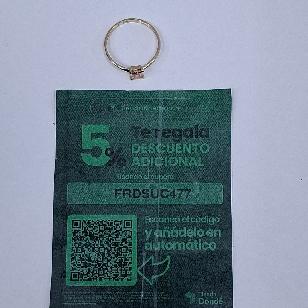 ANILLOS TEJIDO ANILLITO C PIEDRA DE COLOR 14K 8 1.2 GR (NUEVO)