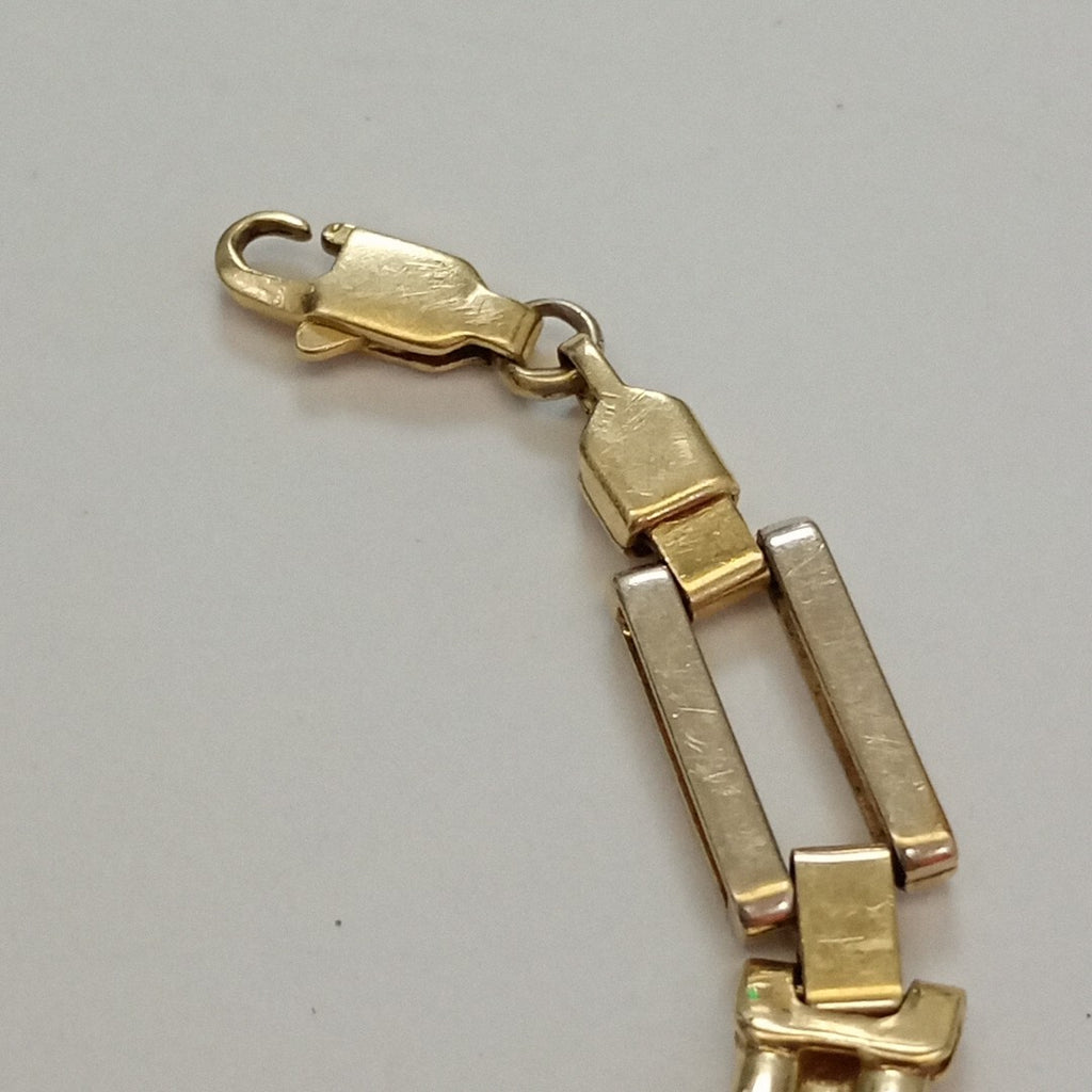 PULSERA ORO COMBINADO 14 K 13.3 GRMS (SEMINUEVO)
