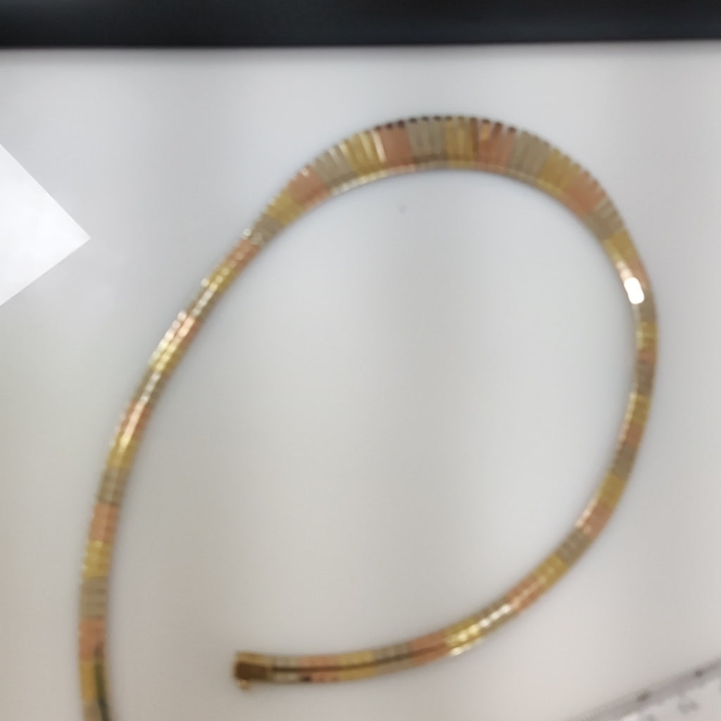 GARGANTILLA ORO COMBINADO 14 K 24.7 GRMS (SEMINUEVO)