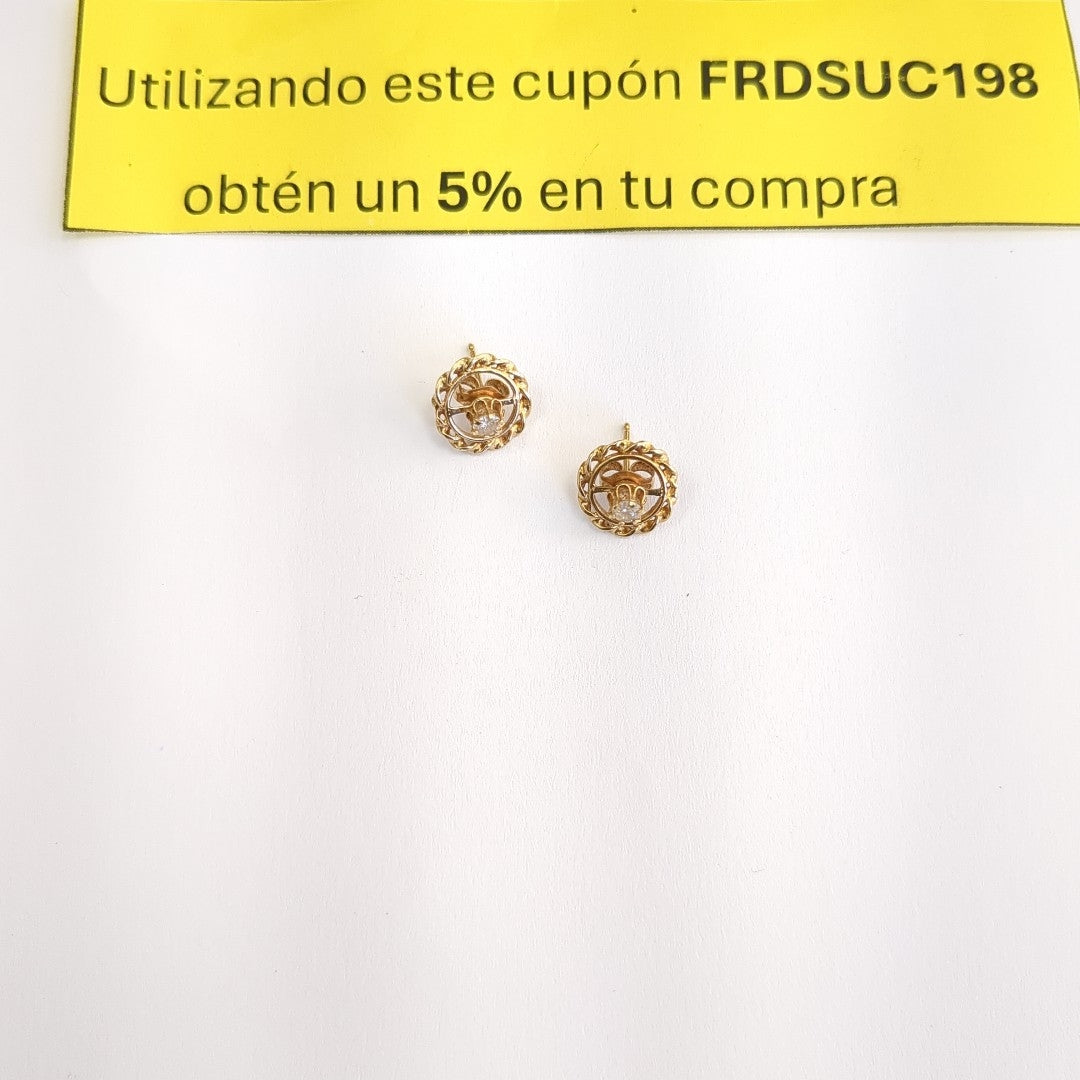 BROQUELES PAR ORO 14 K 1,40 GRMS (SEMINUEVO)