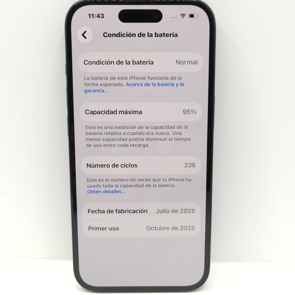 CELULAR APPLE IPHONE 15 A3089 (2023) 128 GB 6 GB RAM (SEMINUEVO)
