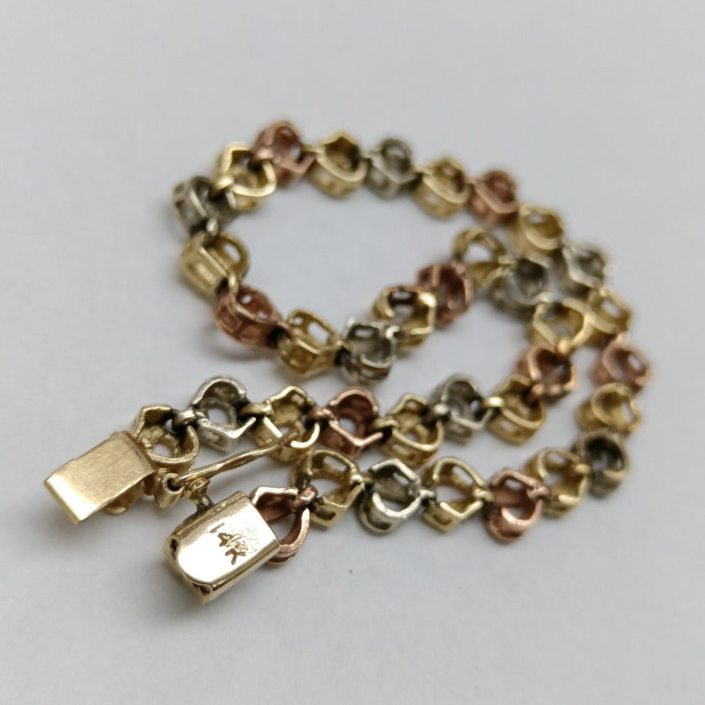 PULSERA ORO, RODIADO 14 K 8.2 GRMS (SEMINUEVO)
