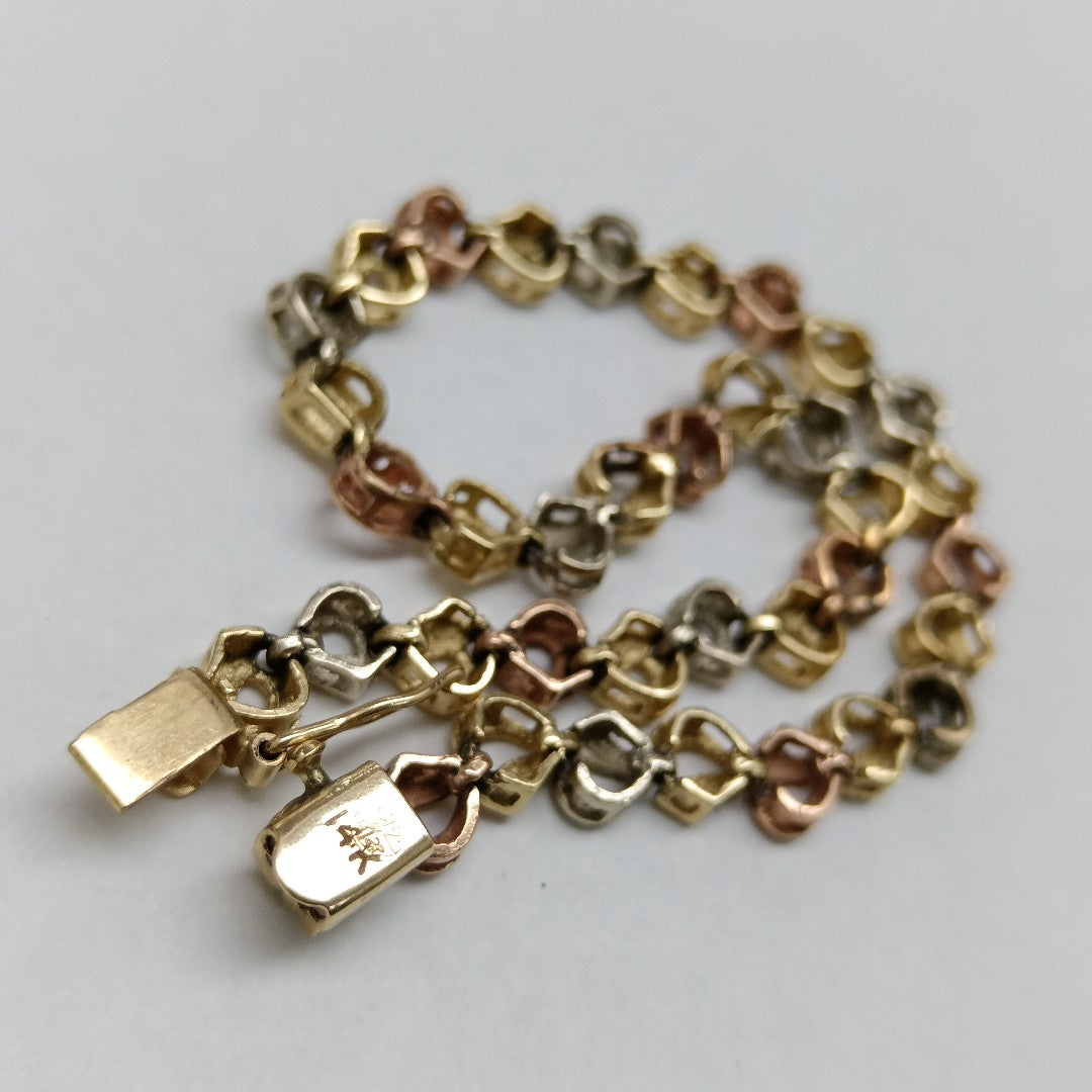 PULSERA ORO, RODIADO 14 K 8.2 GRMS (SEMINUEVO)