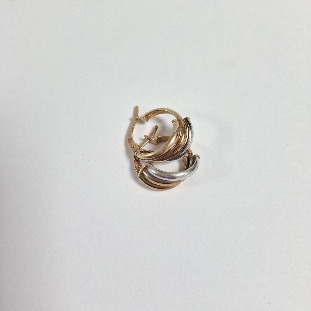 ARRACADAS PAR ORO COMBINADO 10 K 1.5 GRMS (SEMINUEVO)