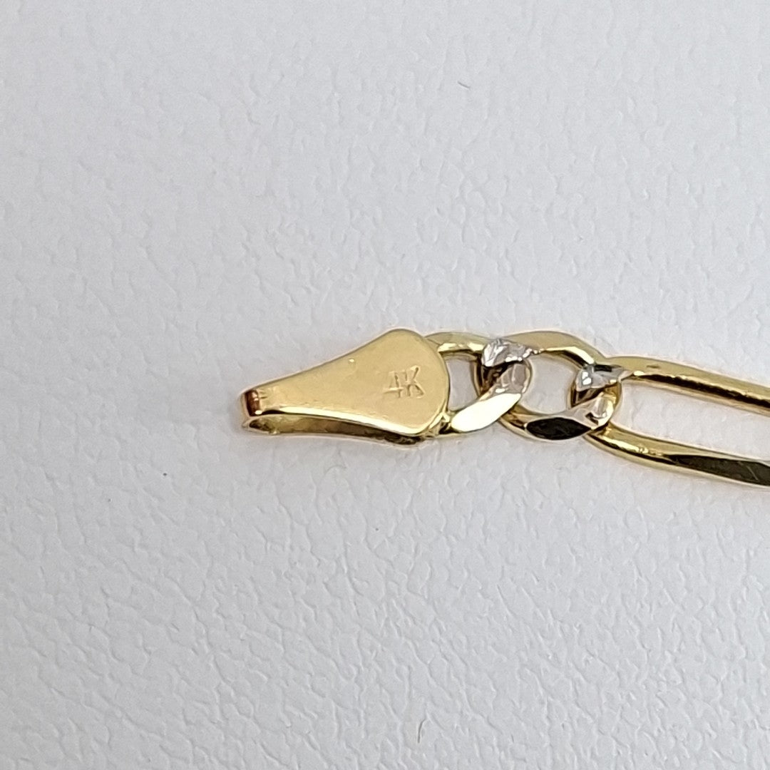 PULSERA 3X1 DIAMANTADA 14K 18 CM 4.6 GR (NUEVO)