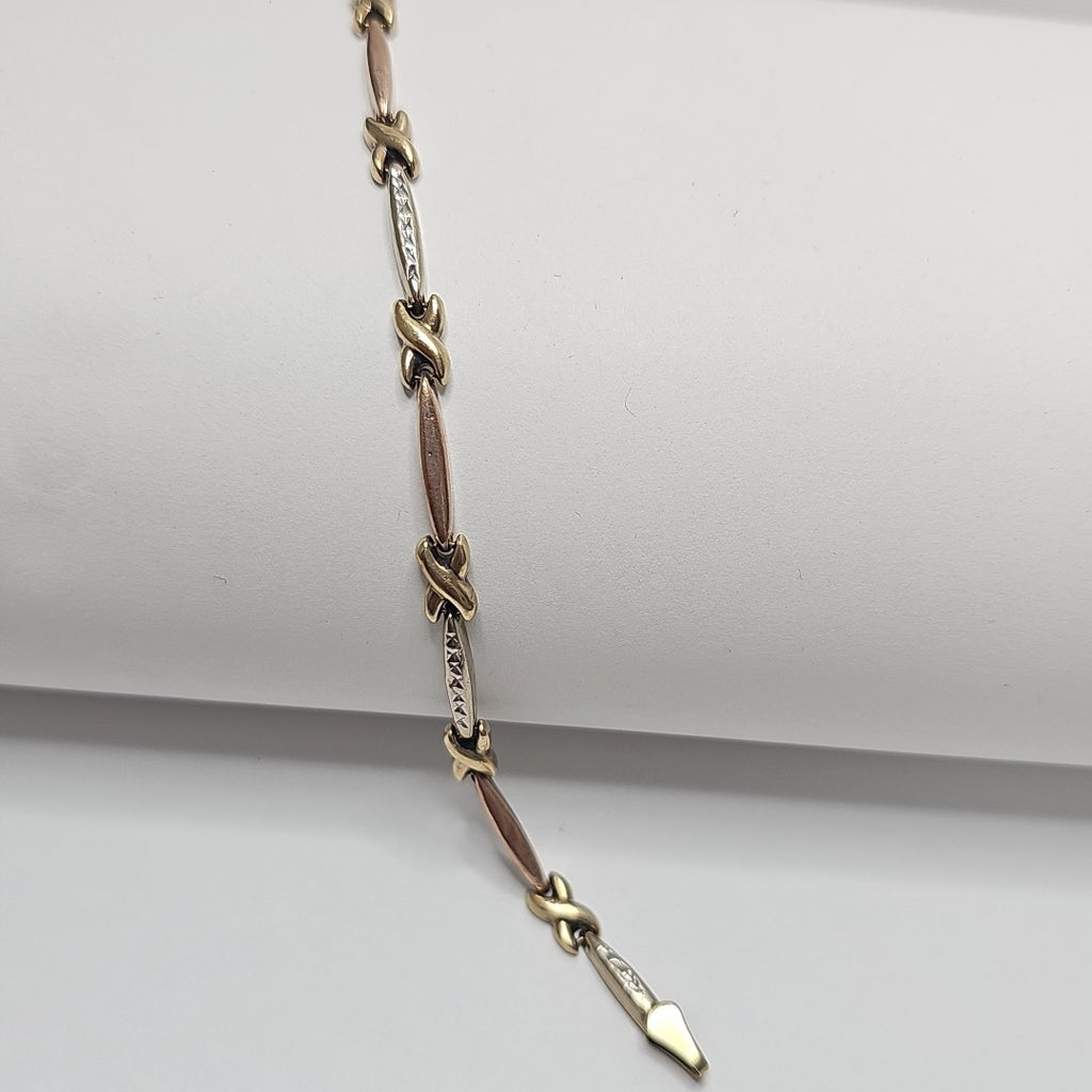 PULSERA ORO COMBINADO 14 K 4,40 GRMS (SEMINUEVO)