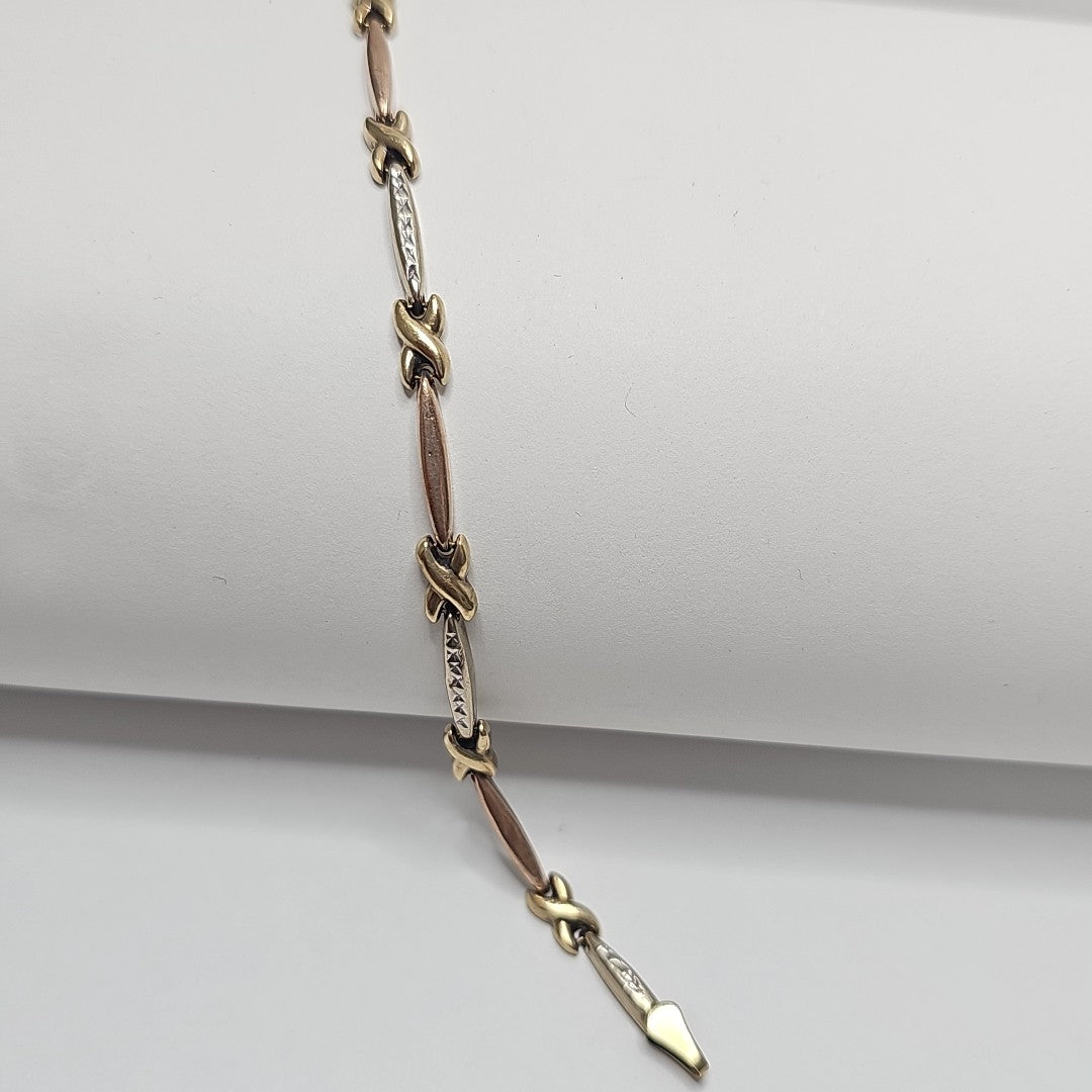 PULSERA ORO COMBINADO 14 K 4,40 GRMS (SEMINUEVO)