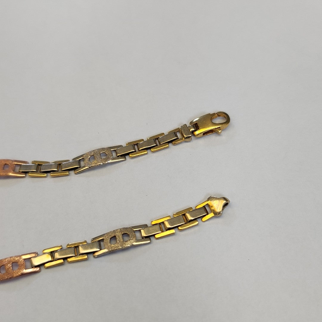 PULSERA ORO COMBINADO 14 K 10.8 GRMS (SEMINUEVO)