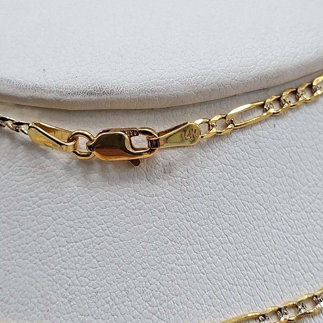 CADENA 3X1 DIAMANTADA 14K 60 CM 4.9 GR (NUEVO)