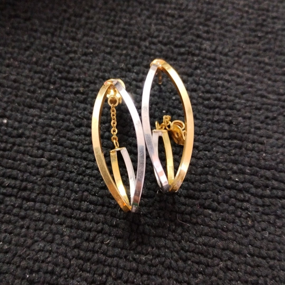 ARRACADAS PAR ORO COMBINADO 10 K 2,30 GRMS (SEMINUEVO)