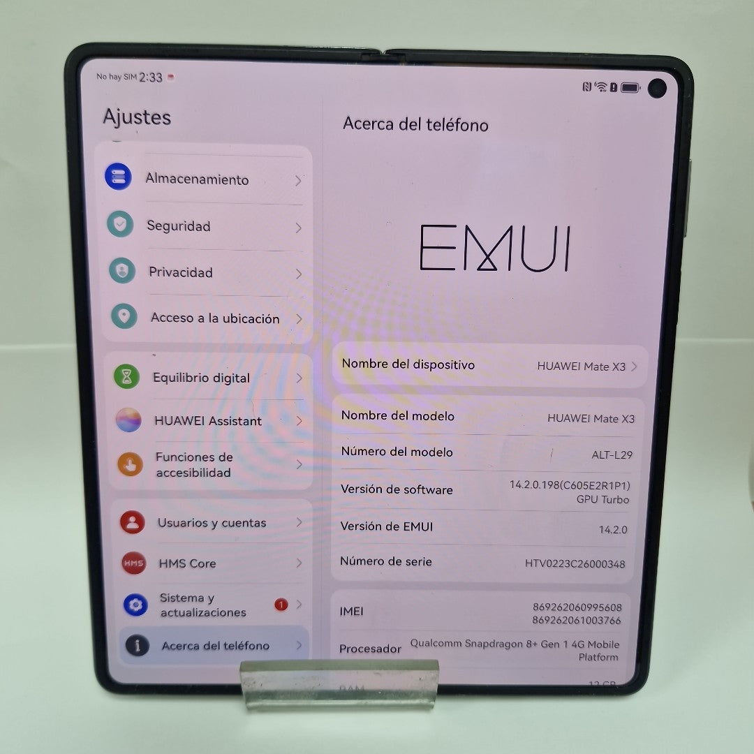 CELULAR HUAWEI MATE X3 ALT-L29 (2023) 512 GB 12 GB RAM (SEMINUEVO)