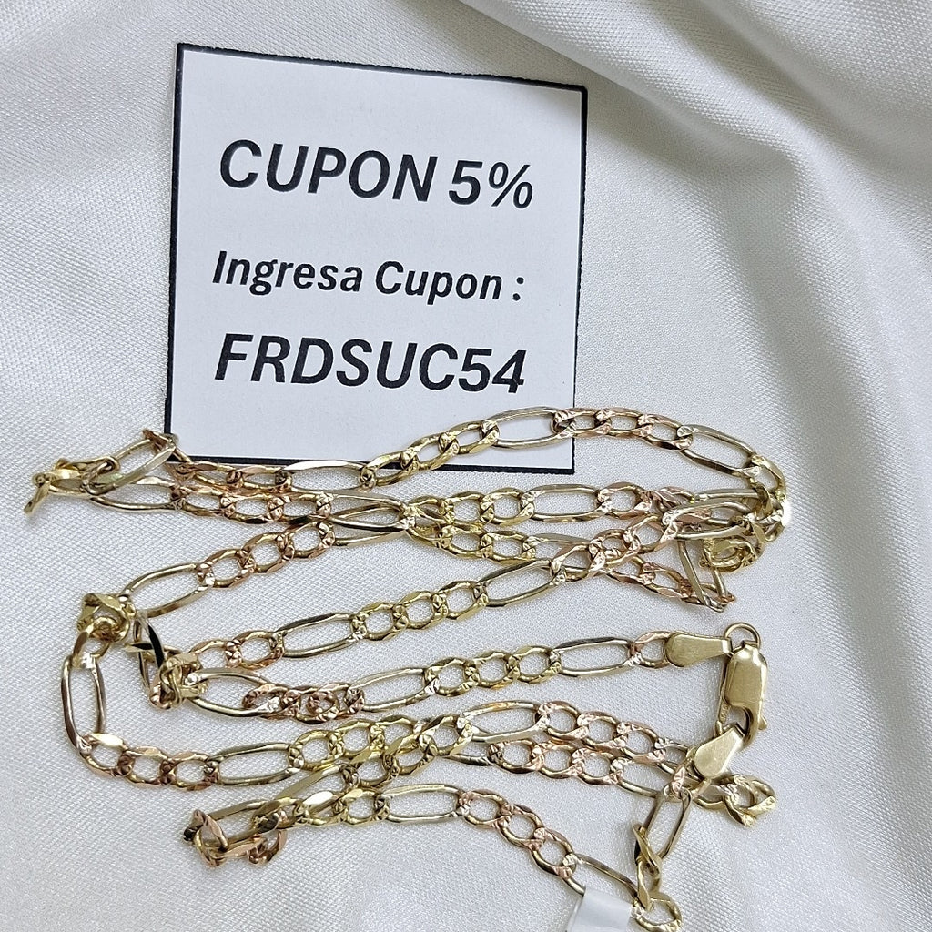 CADENA ORO COMBINADO 14 K 12,70 GRMS (SEMINUEVO)