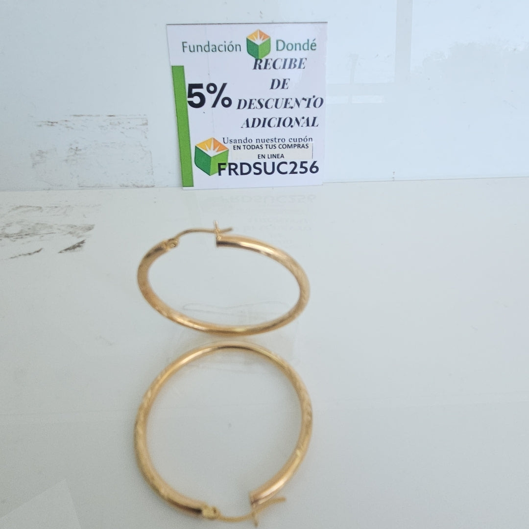 ARRACADAS PAR ORO 14 K 3.7 GRMS (SEMINUEVO)
