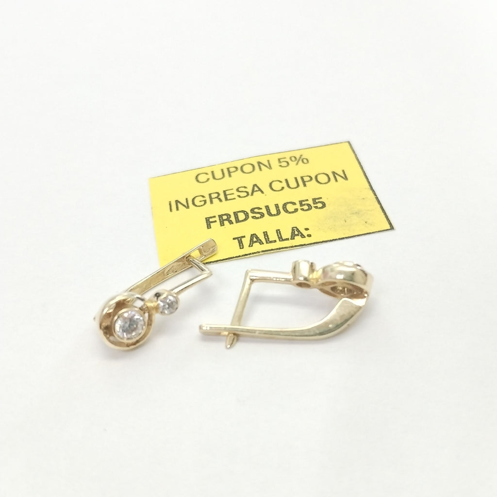 ARETES PAR ORO 14 K 2.9 GRMS (SEMINUEVO)