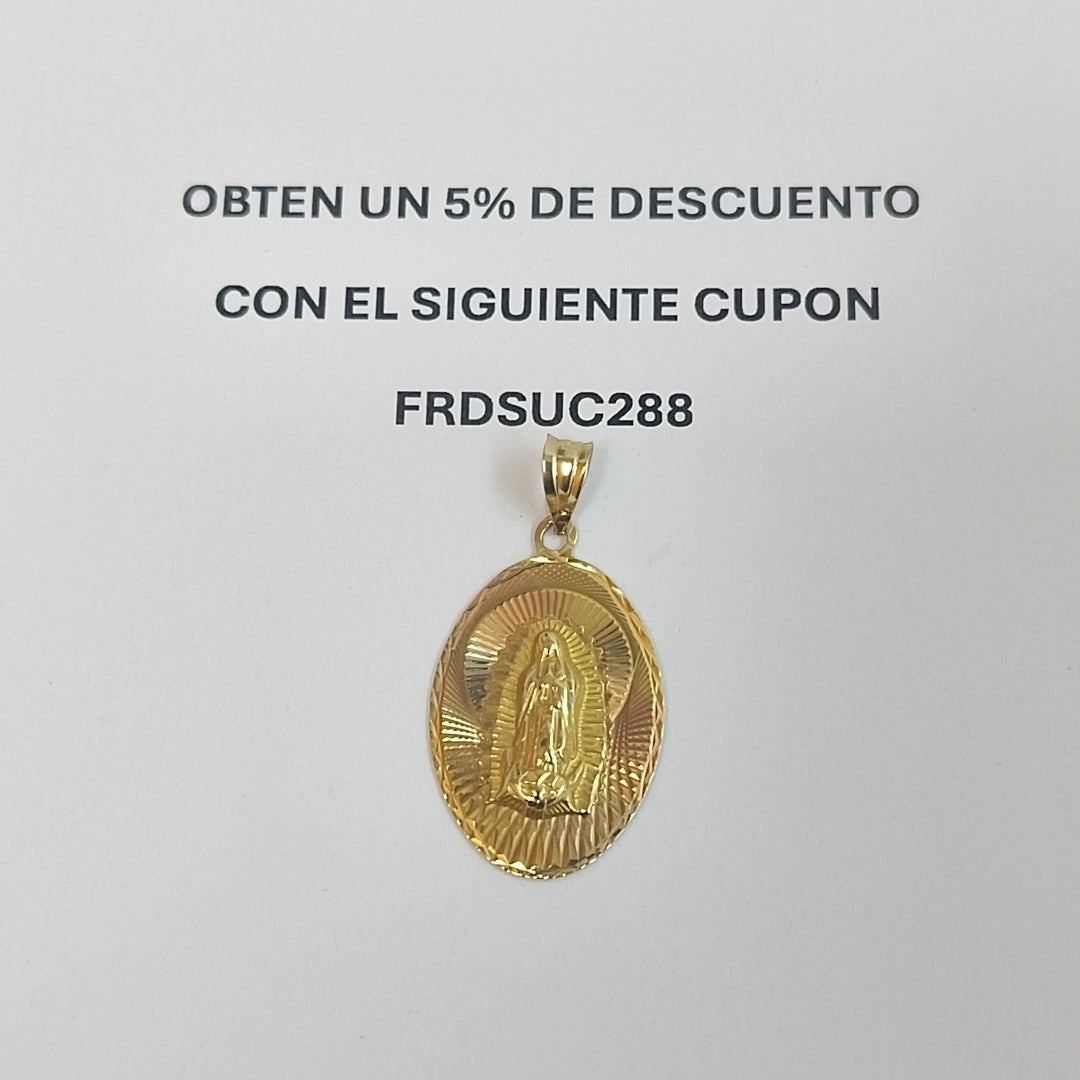 MEDALLA RELIGIOSA ORO COMBINADO 14 K 2.3 GRMS (SEMINUEVO)