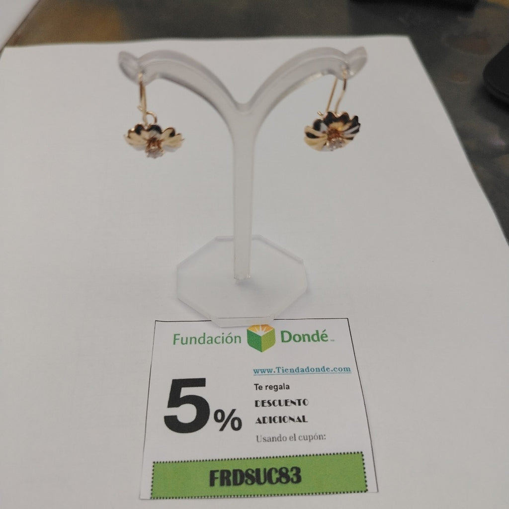 ARRACADAS PAR ORO, RODIADO 10 K 2.1 GRMS (SEMINUEVO)