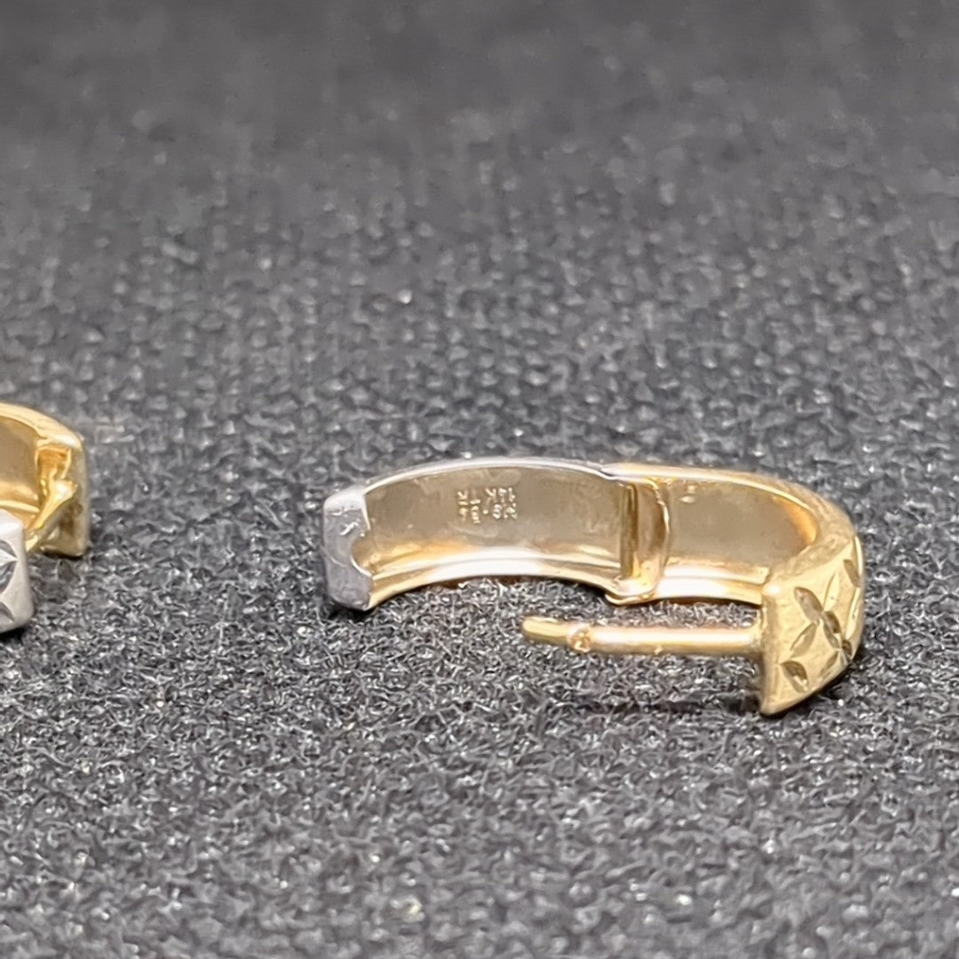 ARETES PAR ORO,ORO COMBINADO 14 K 1,20 GRMS (SEMINUEVO)