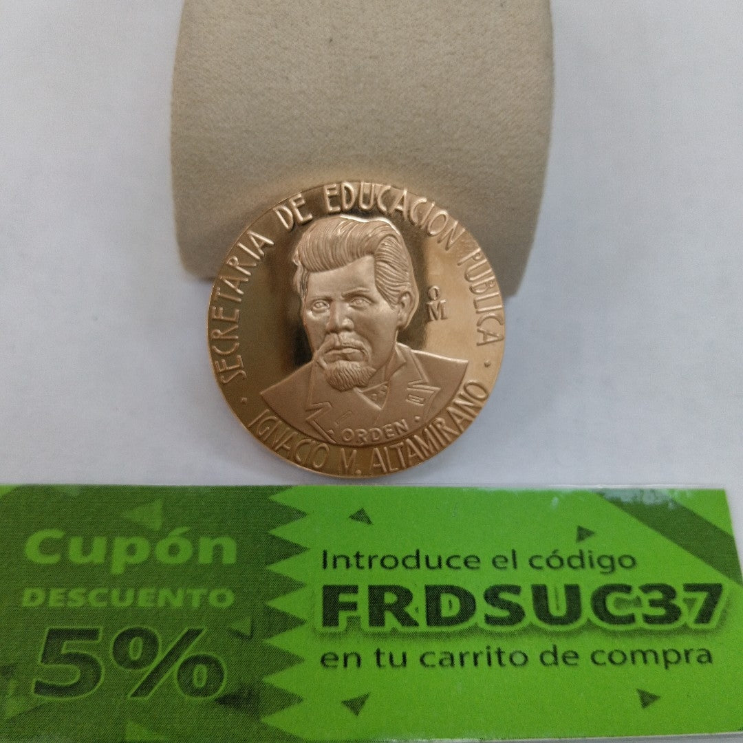 MEDALLA CONMEMORATIVA ORO 21 K 41.8 GRMS (SEMINUEVO)