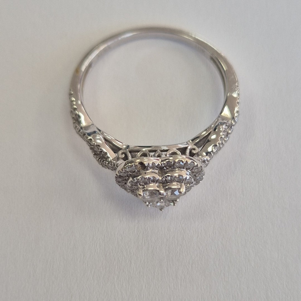 ANILLO ORO BLANCO 10 K 2.9 GRMS (SEMINUEVO)