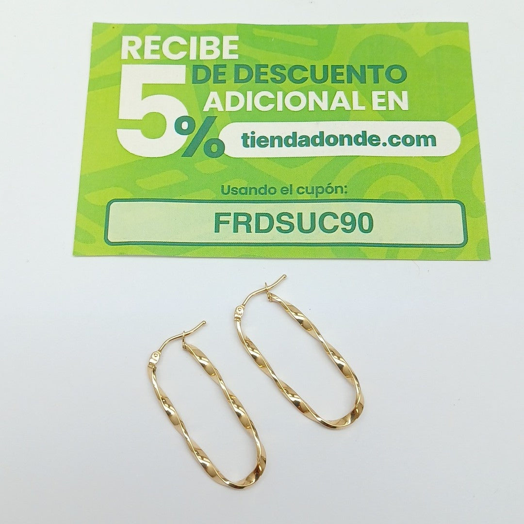 ARRACADAS PAR ORO 14 K 1,20 GRMS (SEMINUEVO)