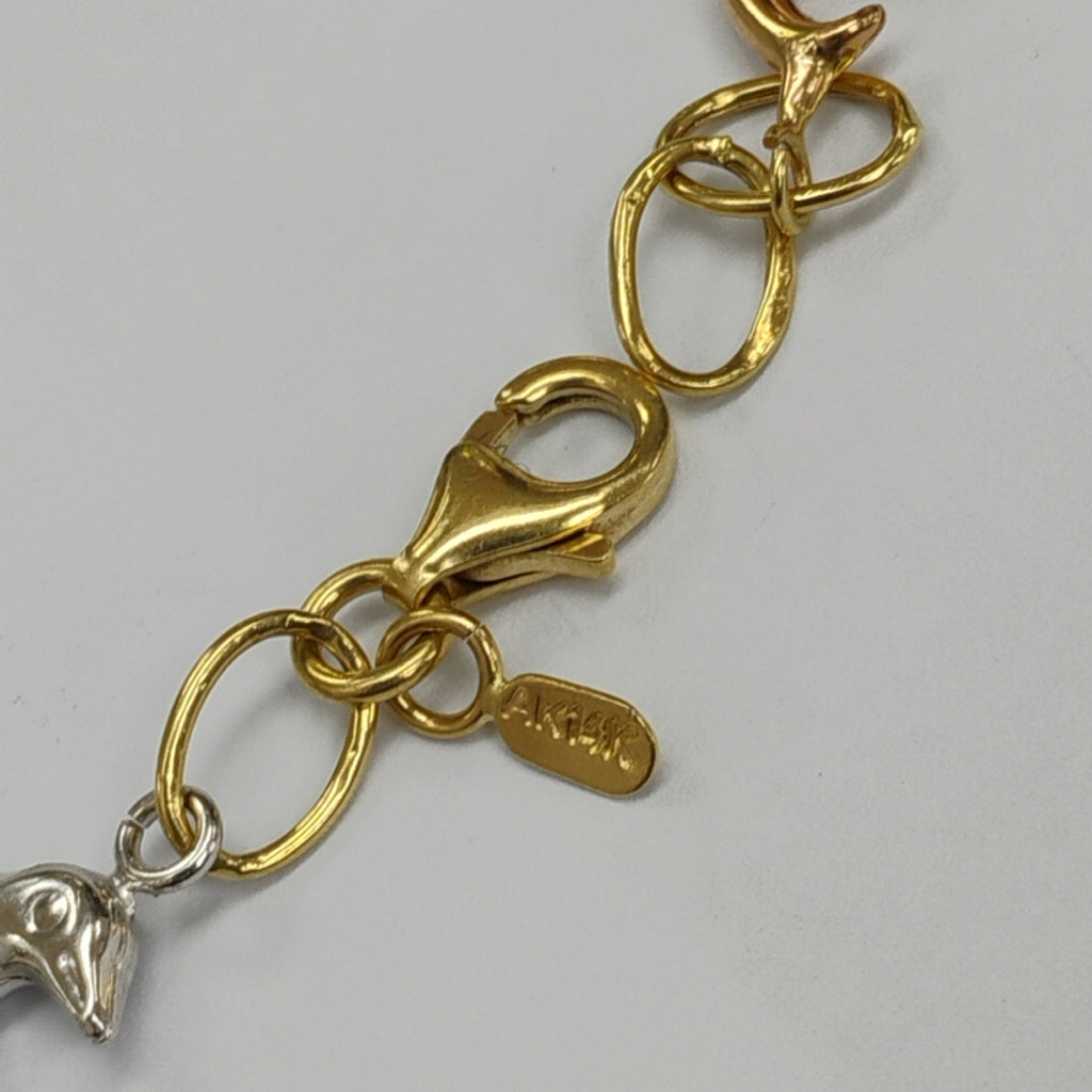 PULSERA ORO COMBINADO 10 K 2.2 GRMS (SEMINUEVO)